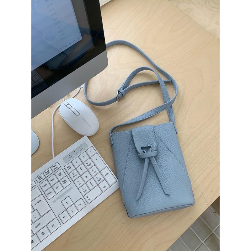 Neuer Stil Handytasche für Damen Umhängetasche Neuer Stil Vertikale Schultertasche zum Einkaufen Niedliche Kleine und Leichte Mini Bucket Bag beige
