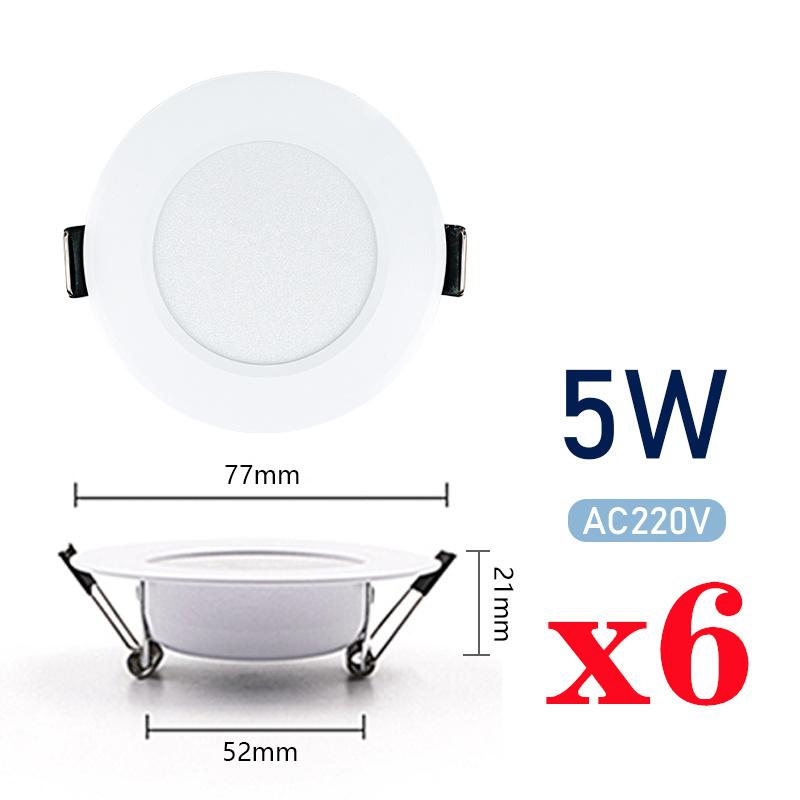 6 teile/los LED Downlight 3W 5W 7W 9W 12W 15W AC220V 240V Warm kalt Weiß Einbau LED Lampe Spot Licht Led-lampe Für Schlafzimmer Küche Warm White