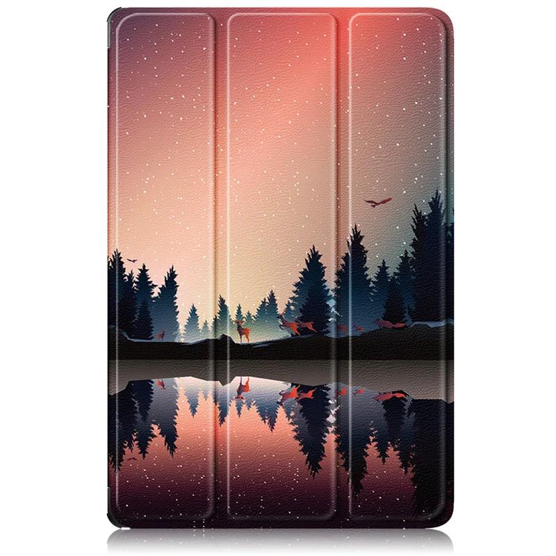 Hülle für Lenovo Yoga Tab Plus 12.7 Hülle TB520FU Mode Malerei Smart Ständer Lederhülle für Yoga Pad Pro AI 12.7 Hülle Funda Yoga Tab Plus 12.7