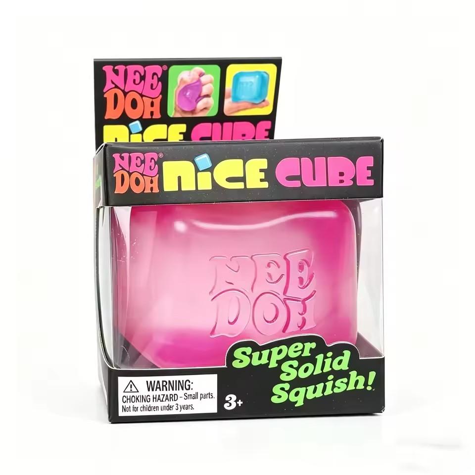 Needoh Nice Cube Sensorischer Stressabbau Fidget Spielzeug für Angst & Fokus Schreibtisch Sensorischer Würfel für Erwachsene Anti-Angst Quetschspielzeug Kinder# rosa