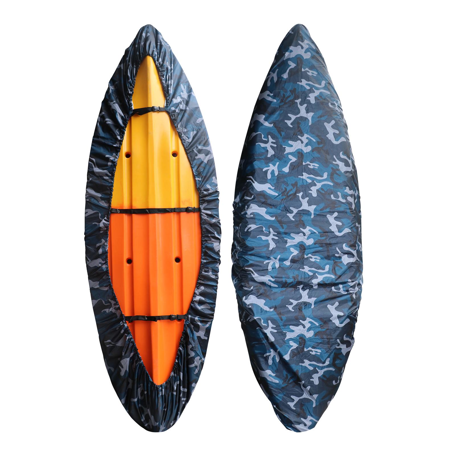 Kajak-Abdeckung, wasserdicht, UV-beständig, Kajak-Abdeckung, Outdoor-Kajak-Aufbewahrung, Staubschutz für Bootskajak L For kayak length 3.6 - 4.0M blau