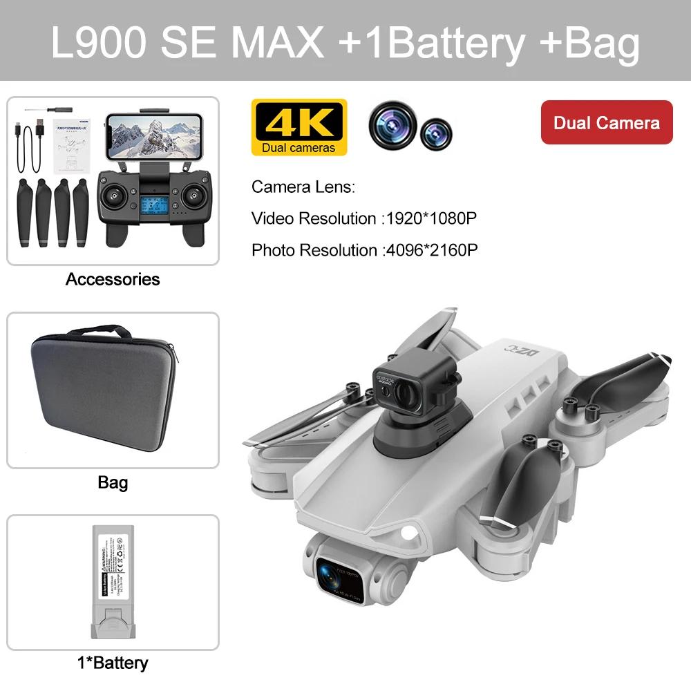 L900 Pro SE MAX Drohne 4K Professionelle Kamera 5G GPS WIFI 360° Hindernisvermeidung FPV Bürstenloser Motor RC Quadcopter Mini Drohne Spielzeug Geschenk 1,2KM 2 battery weiß