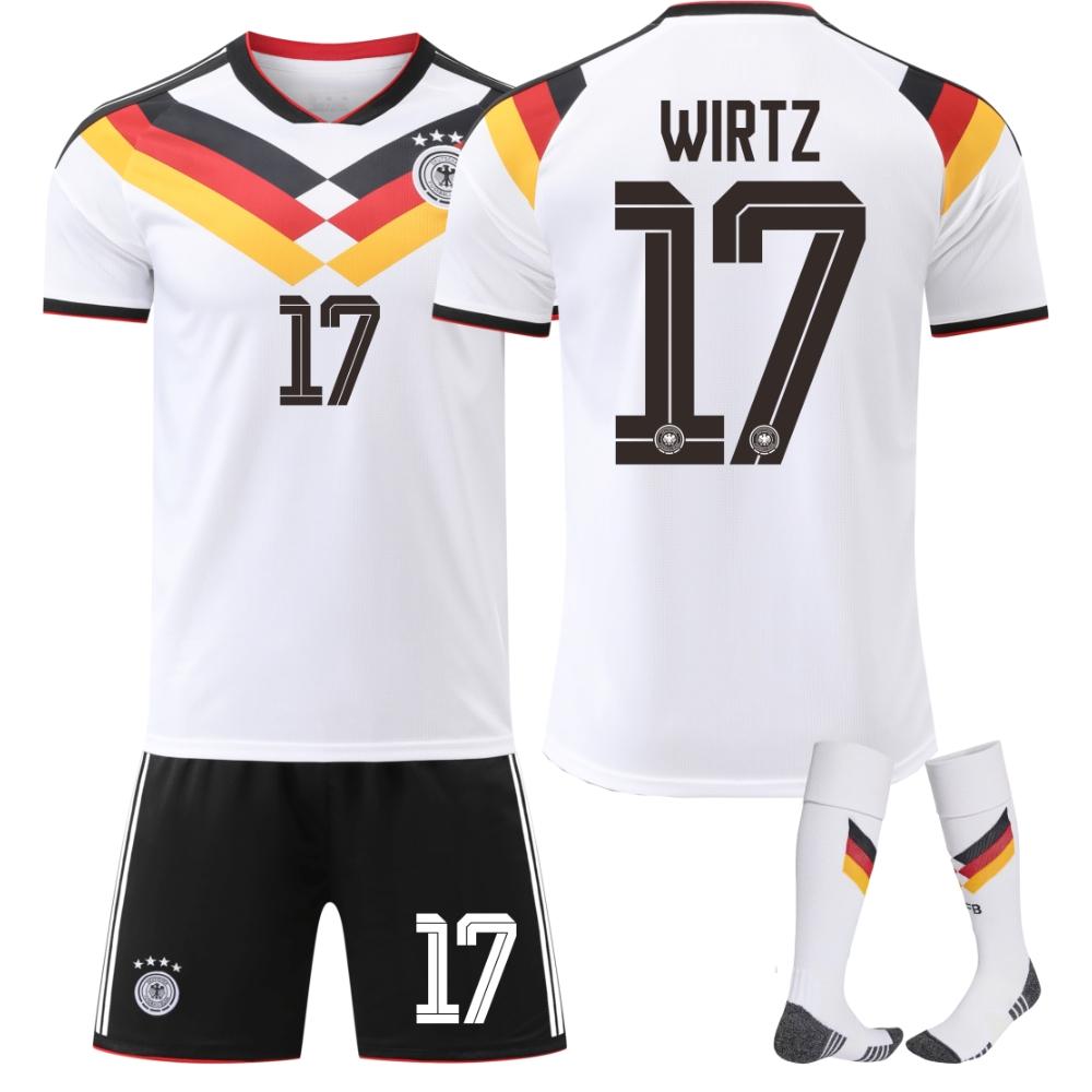 2026 FIFA Fussball-Weltmeisterschaft Deutschland Fussballtrikot für Kinder und Erwachsene WIRTZ #17 XXXL