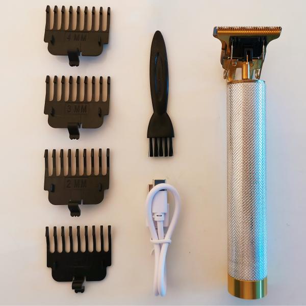 Edelstahl/ABS-Stahl Trimmer für Männer Haarschneider Haarschneidemaschine Professioneller Glatzkopfschneider Bart Elektrorasierer USB Barbershop