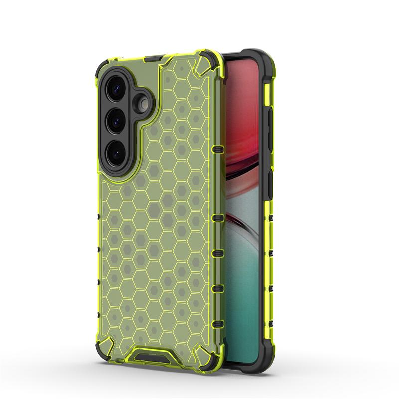 Transparente Handyhülle für Samsung Galaxy S26 Honeycomb Armor Rückschale für Samsung S26Plus S26 Ultra Hülle für Samsung S26 Hülle For Samsung S26Ultra grün