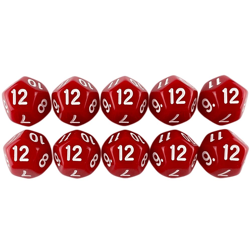 10 stücke D12 Polyedrische Würfel Set DND RPG Spiel Würfel für Rolle Spielen Würfel Spiel Magie Versammlung Tisch Spiel Requisiten rot