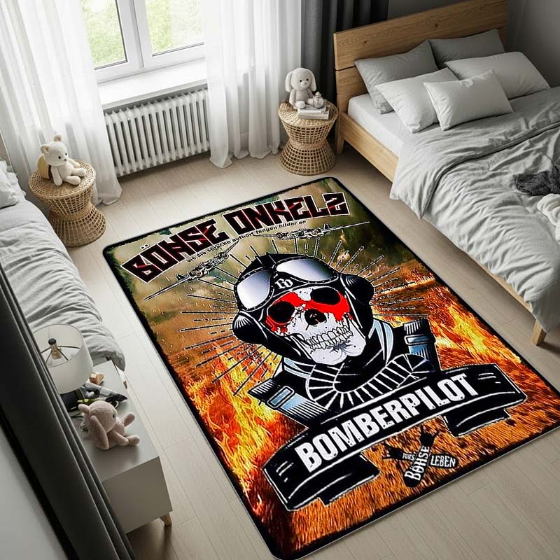Böhse Onkelz Teppich, Musikteppich, Schlafzimmerteppich, Fußmatte, Wohnzimmerteppich, Nachttischteppich, Bürostuhlmatte, Weihnachtsgeschenk. 60x90cm