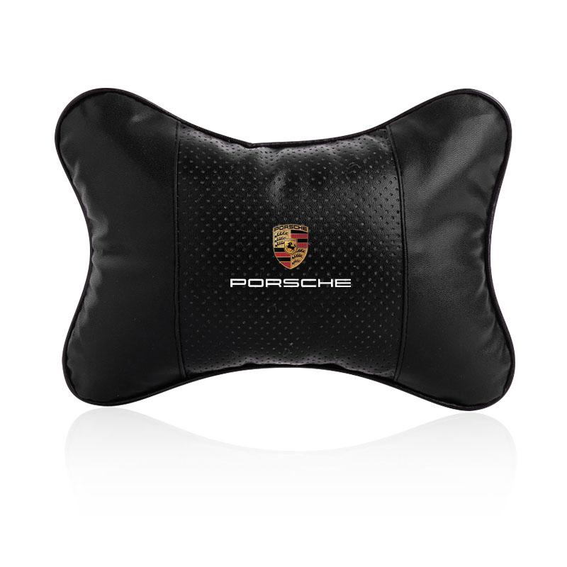 Mode Autositz Kopfstütze Auto Logo Nackenkissen Autozubehör Für Porsche 911 918 928 944 968 Boxster Carrera-GT Cayenne Macan Panamera