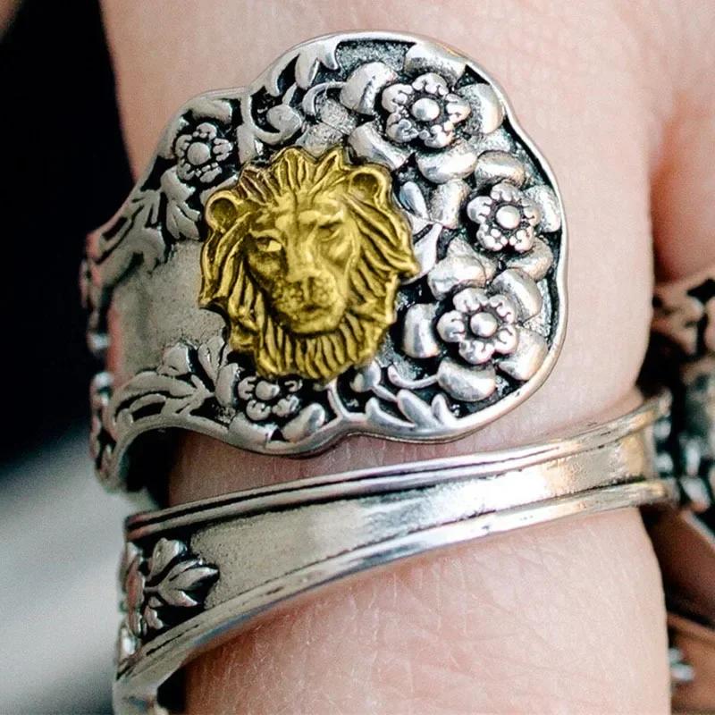 Geschenk Herren Dominanter Ring Retro Gothic Mode König der Löwen Schmuck Trendig Geschenk Großhandel 12