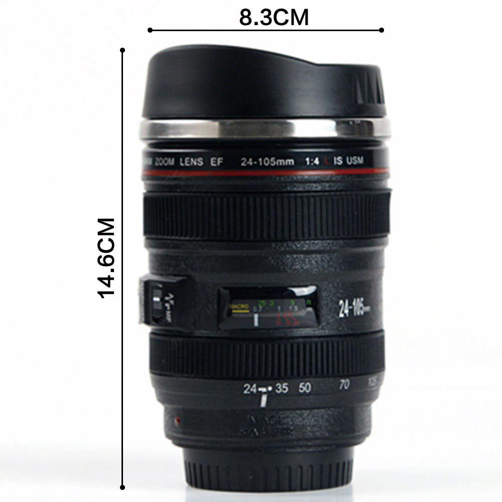 400 ml Edelstahl Kamera Objektiv Becher Kaffee Tee Objektiv Emulation Kamera Tassen Geschenke Tassen Trinkgeschirr