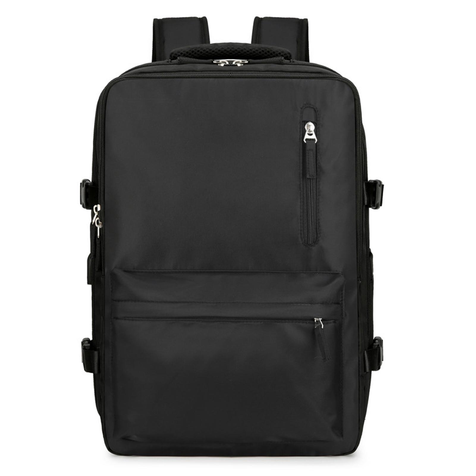 Outdoor-Reiserucksack, großer Rucksack, Laptop-Rucksack, lässiger Tagesrucksack mit USB-Aufladung 2217 schwarz