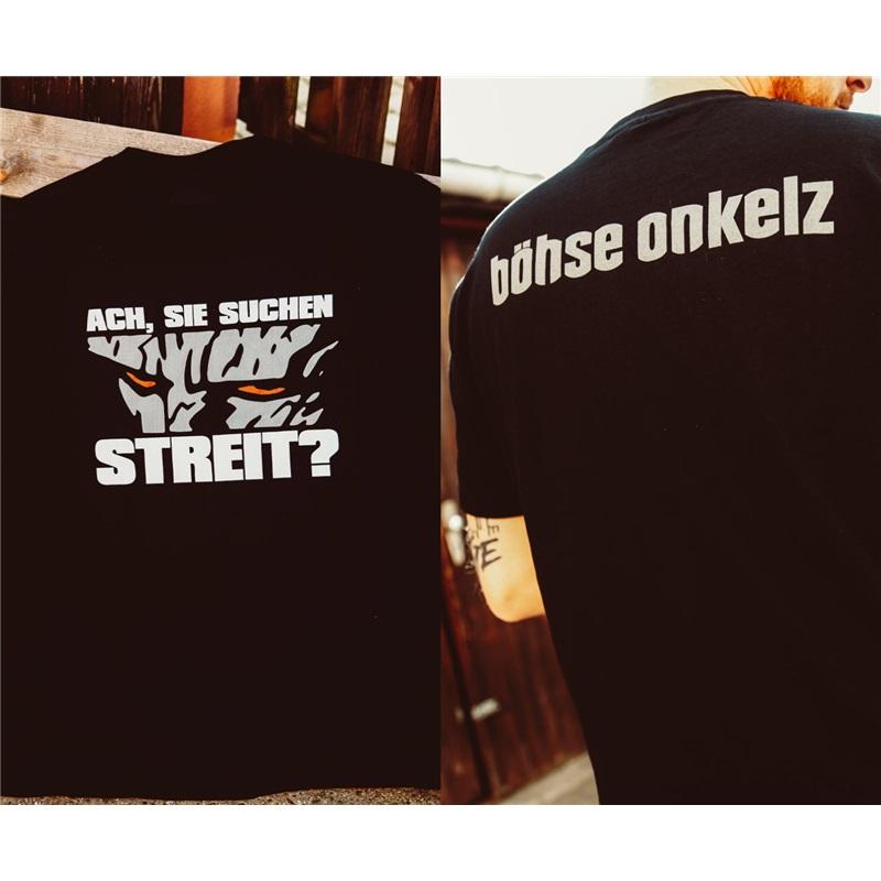 Deutsche Heavy Metal Band Böhse Onkelz Globale Tour Merch T-Shirt Du Suchst Streit Tee Oversized Y2k Lässig Baumwolle Herren Damen T-Shirts L bunt