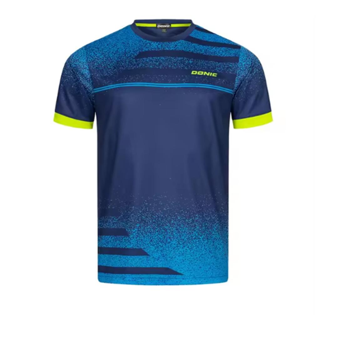 Herren Tischtennis T-Shirt Unterströmungsmuster Herren Sommer atmungsaktiv Badminton T-Shirt Tischtennis Kurzarm Schnelltrocknendes Top 5XL