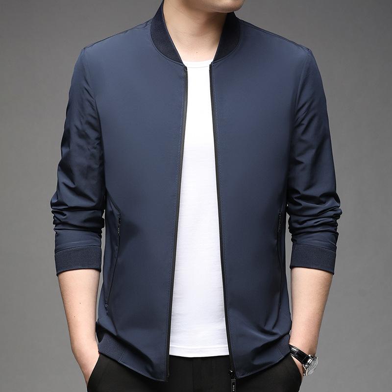 Jacke Herrenjacke Frühlings- und Herbststil Junge und mittlere Herren Casual Baseballjacke Top Herren Business Casual Jacke XL