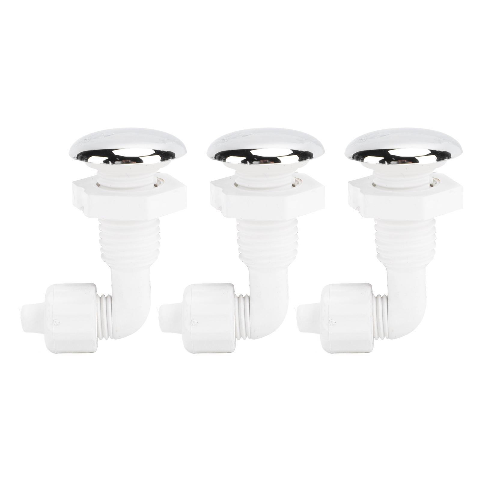 3 Stück Whirlpool Drehbogen Blasenluftdüse Robuste PVC Whirlpool Luftdüse Massage Badewannendüse für
