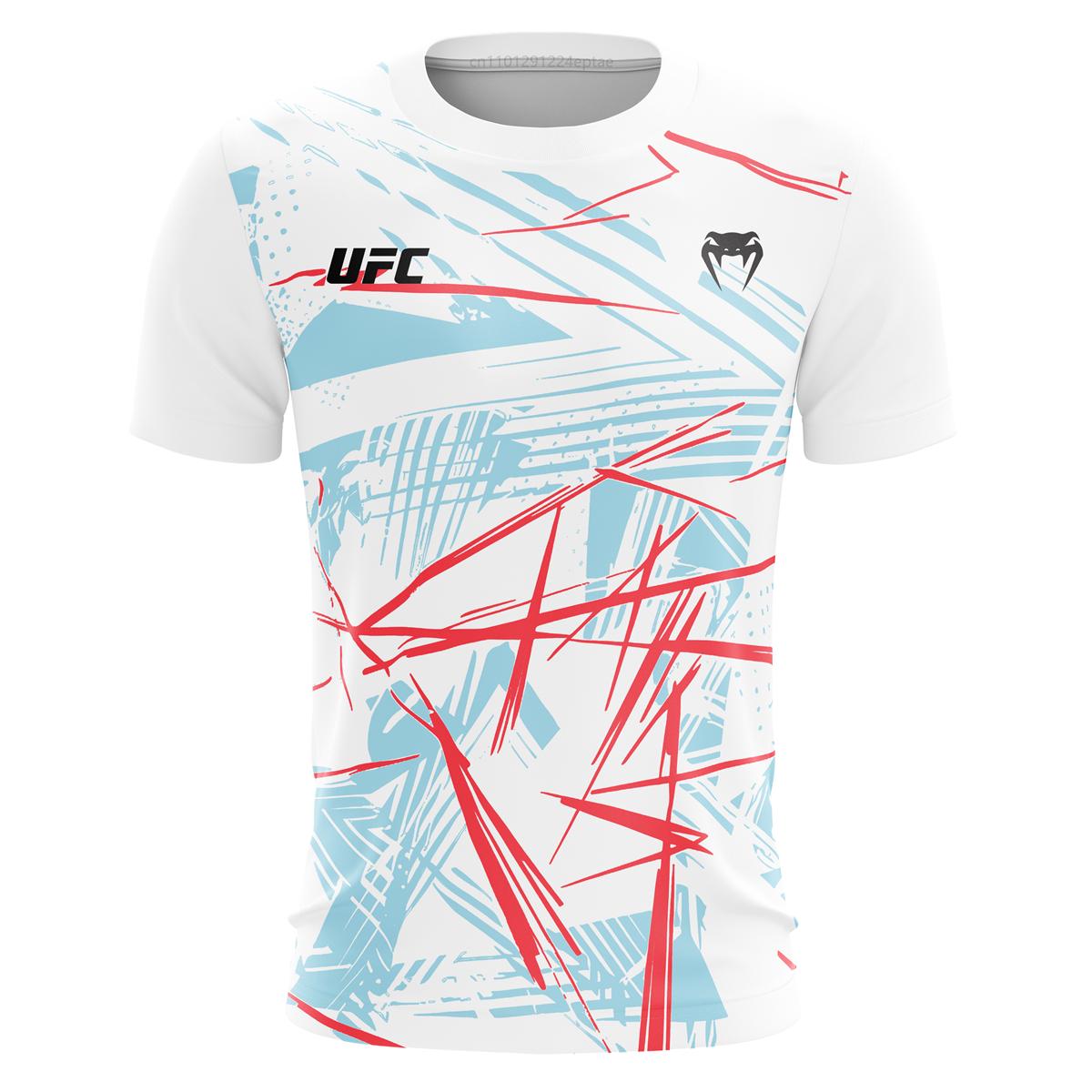 Herren T-Shirt lässig Streetwear 3D farbig gestreift bedruckt kurzärmeliges Oberteil neue Mode Serie Herren Sport MMA Fitness S