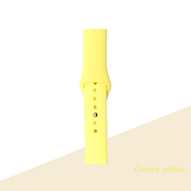 Silikonarmband für Apple Watch Armband 44 mm 40 mm 38 mm 42 mm Armband für Apple Watch Band Correa für Iwatch Series7 6 Se 5 4 3 42 44mm SM yellow