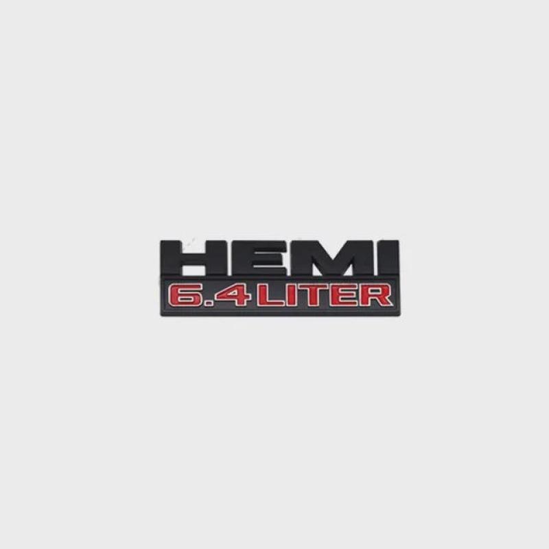 1X Metall 3D Autoaufkleber 5,7 LITER HEMI Emblem Abzeichen Aufkleber für Challenger RAM 1500 2500 3500 Autozubehör 6.4 black red
