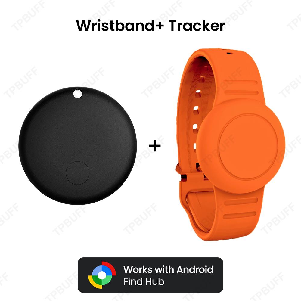Weiches Silikon-Kinderarmband für Google Find My Air Tag Mini GPS-Tracker Wasserdicht für Haustier Kinder Kind GPS-Tracker Schutz Armband Bk GPS-OR Strap-1Set