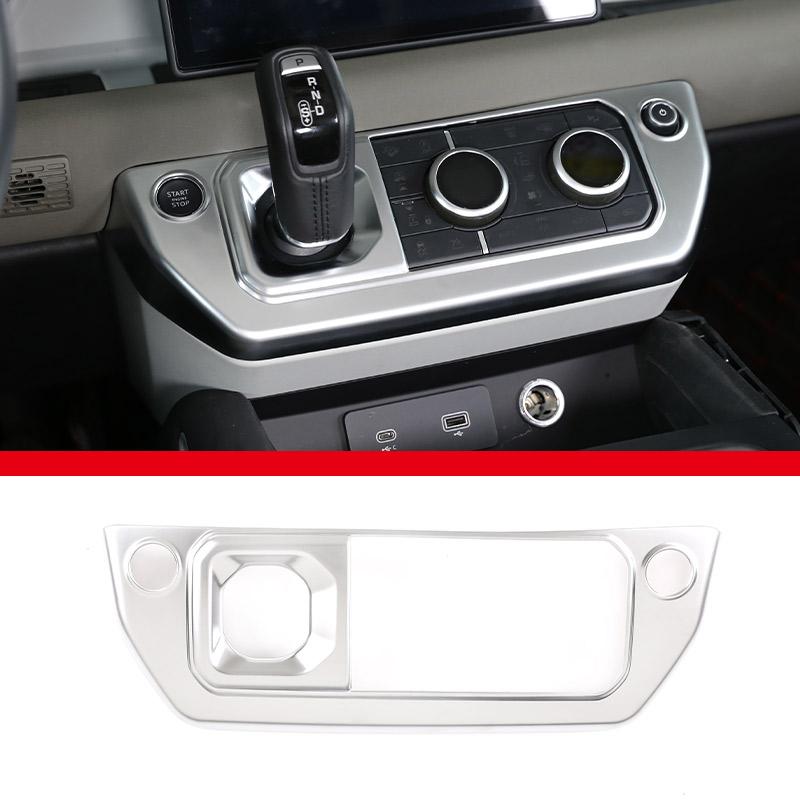 ABS Schwarz Auto Mittelkonsole Klimaanlagen-Modus-Knopf Rahmenverkleidung für Land Rover Defender 90 110 2020-2026 Autozubehör