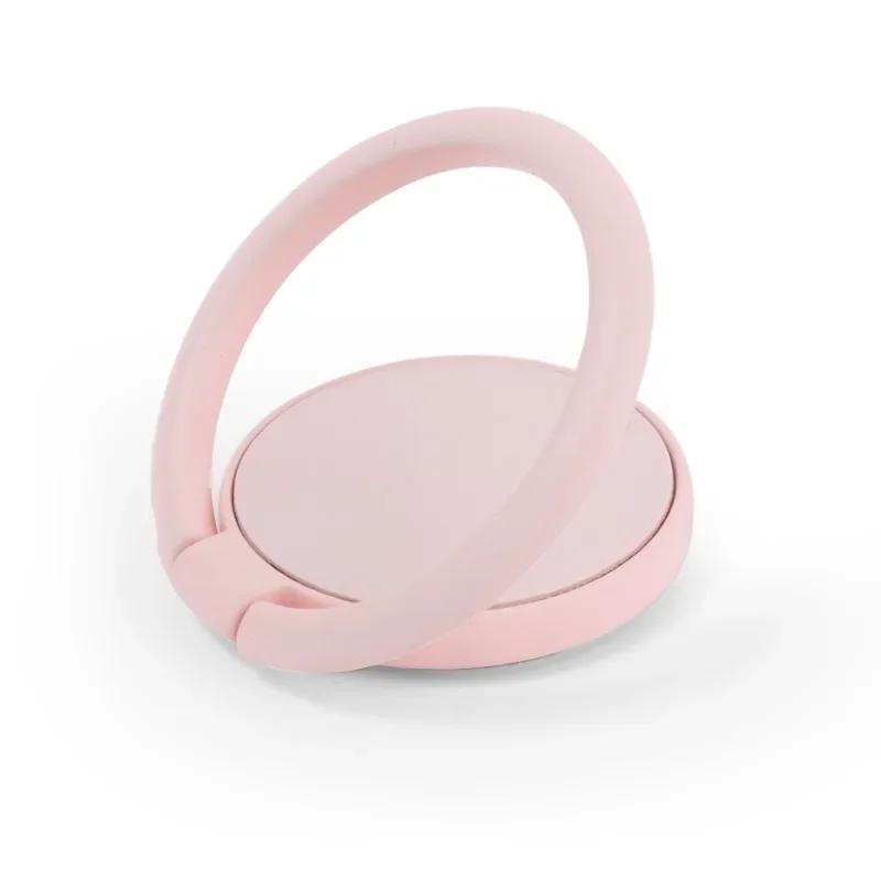 Universal-Fingerringhalter-Ständer für iPhone Samsung Xiaomi Mobiltelefon Luxus 360 ° Rotation Telefonrückseiten-Aufkleberhalter rosa