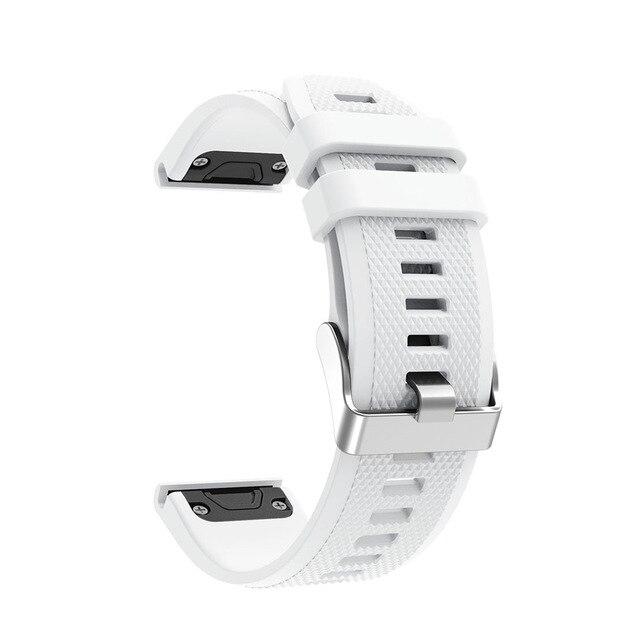 Schnellverschlussarmband aus Silikon für Garmin Fenix ​​6 6S 6X Pro 5X 5 5S 3 3HR Forerunner 935 945 20mm Fenix 5S 6S Pro weiß