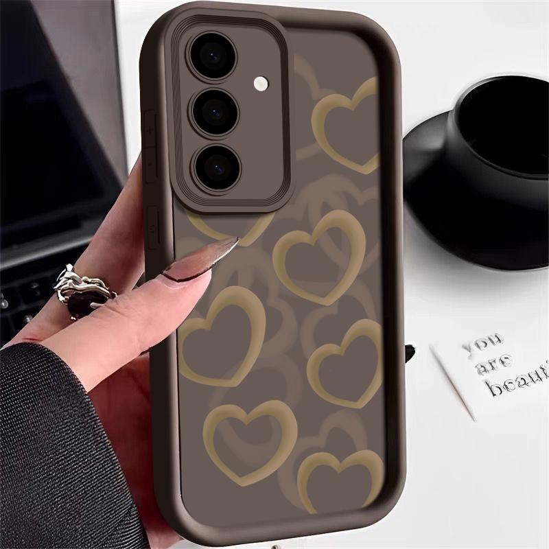 TPU-Hülle mit ausgeschnittenem Herz für Samsung Galaxy A56 A36 A16 A55 A54 A15 A14 A25 A53 5G S25 S24 S23 S22 Ultra Plus S24FE Handyhülle Galaxy S23 FE