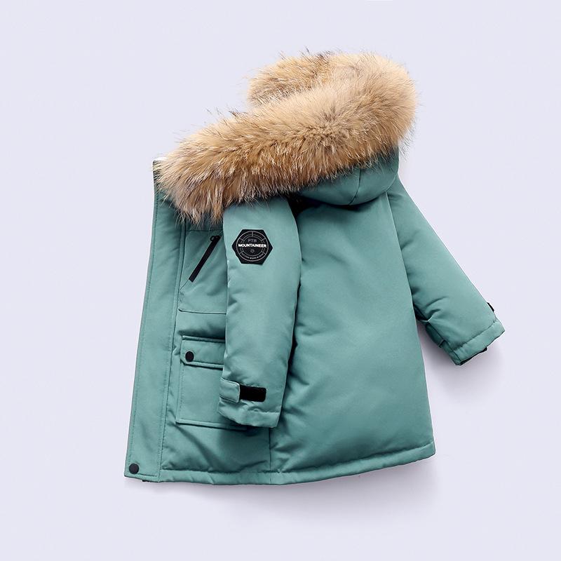 Winter Weiße Ente Daunenjacke Jungen Parka Dicke Warme Baby Oberbekleidung Mantel 2-12 Jahre Kinder Kleinkind Mädchen Kleidung Teenager Kleidung 140 gray