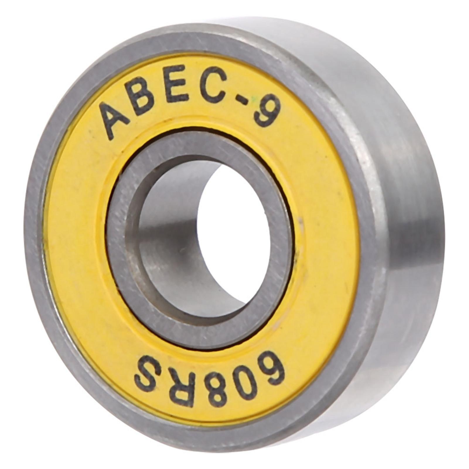 8 Pcs Skateboard Roller 608 Kugellager Miniatur Skate Roller Kugellager Kit(gelb 9)