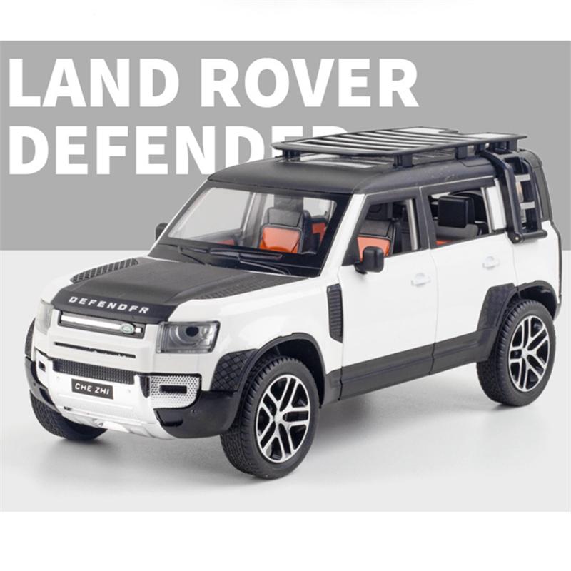 1/24 Rover Defender SUV Legierungsauto Modell Diecast & Spielzeugfahrzeuge Metallauto Modell Simulation Sound und Licht Kindergeschenk