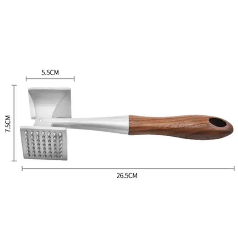 304 Edelstahl Fleischhammer Doppelseitig Fleischklopfer Haushalt Lose Fleisch Hammer Küche Werkzeuge Steak Bar Breaker Gadgets gray