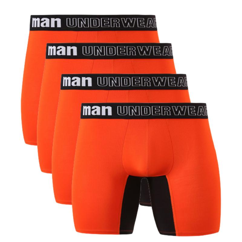 4 Stück Herren-Slips, große Größen, Unterwäsche, Boxershorts, Unterhosen, Unterhosen, ML, XL, XXL, XXXL, 4XL, 5XL, 6XL, 7XL M orange