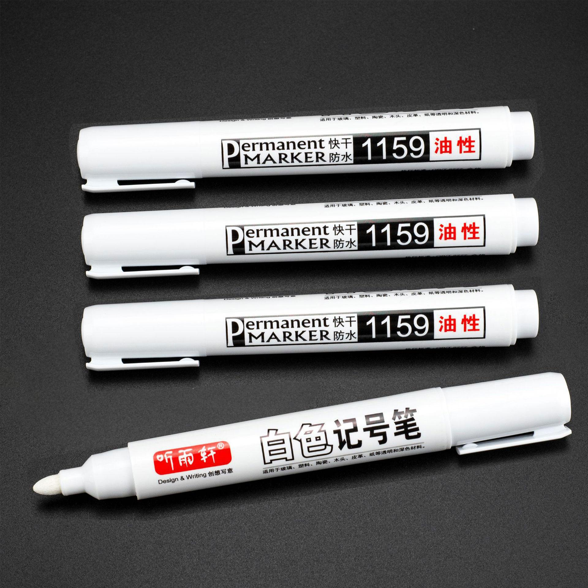 2/3/4/5/10 stücke Für Metall Weiß Marker Stift Fettige Wasserdichte Kunststoff Gel Stift Schreiben Zeichnung graffiti Stift Schreibwaren Notebook 4pcs