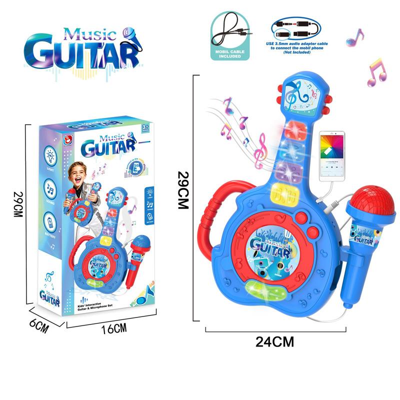 Neue Elektrische Gitarre Musikspielzeug Mit Mikrofon Coole Multifunktionstaste Elektrische Gitarre Kinder Pädagogisches Spielzeug Geschenk