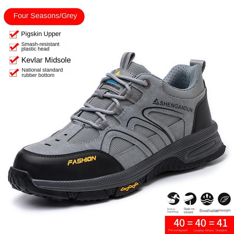 Arbeitsschuhe Herren Bruchsicher, Durchtrittsicher, Deodorant, Leicht und Verschleißfest Stahlkappe Arbeitsschuhe 45