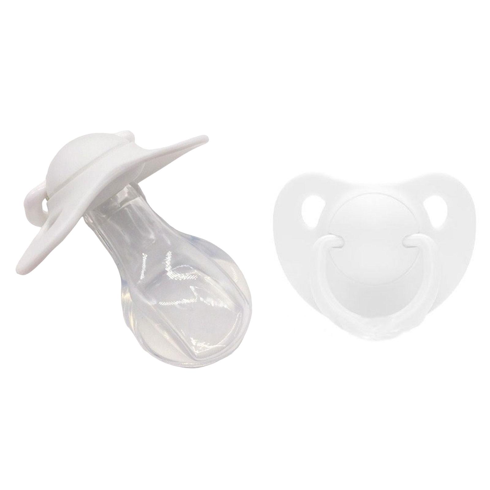 Schnuller für Erwachsene Bequemer beruhigender Schnuller aus Silikon lindert Angst und Stress Ergonomisches Design Passend für ängstliche Menschen weiß