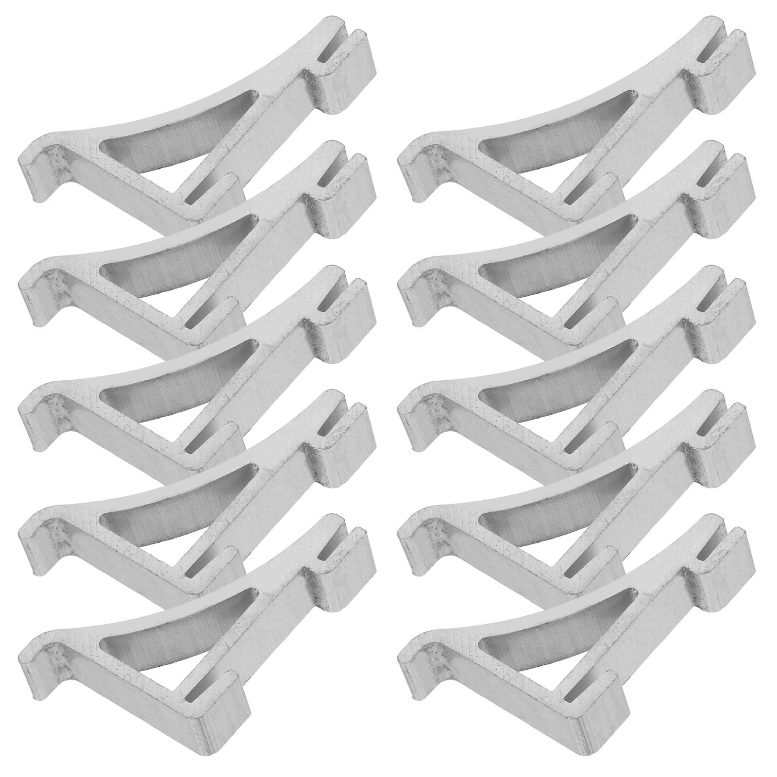 12 Stück Getränkeschrank-Clip Metall Kühlschrankregal-Halterung Gefrierschrank-Regal Befestigungsclip Für Getränkeaufbewahrung Organisation Regalhalter 3.2X2.5X0.8CM