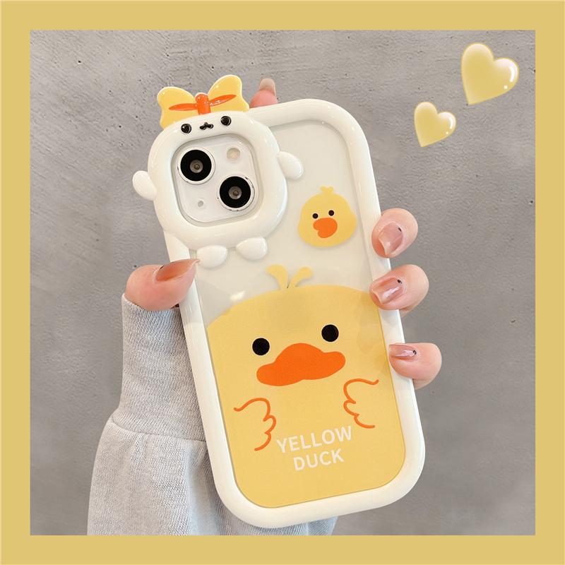 Kleines Monster Weiche Handyhülle Für iPhone 11 Hülle iPhone 15 14 13 12 16 Pro Max 6 7 8 15 Plus XS XR SE Cartoon Gelbe Ente Hülle For iPhone 16