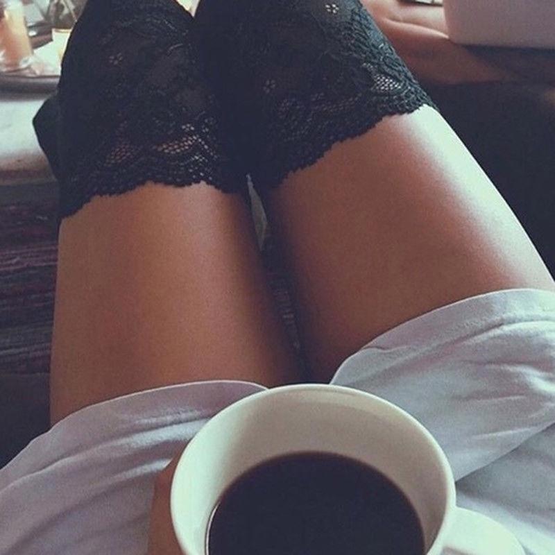 Frauen Socken Strümpfe Warme Oberschenkel Hohe Overknee Socken Lange Baumwolle Schnürstrümpfe Medias Sexy Strümpfe schwarz