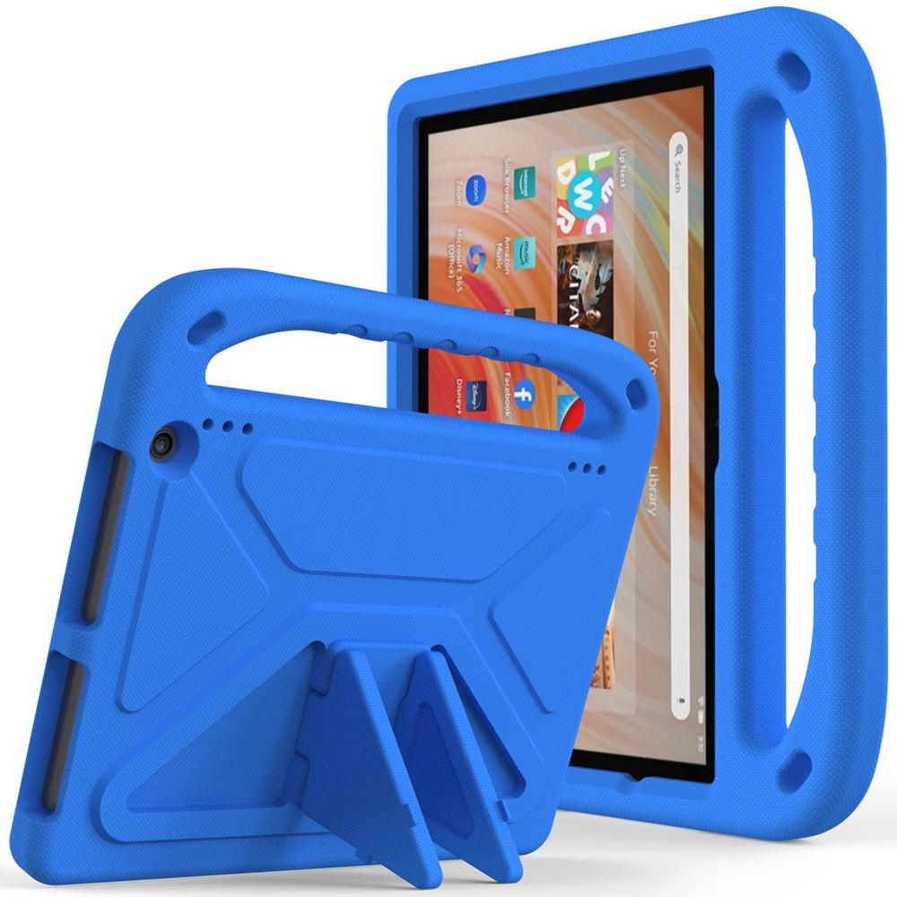 Für Amazon Fire HD 10 HD10 Plus Max 11. 13. Generation 2021 2023 Hülle EVA Tragbare stoßfeste Tablet-Abdeckung mit sicherem Griff und Ständer Fire Max 11 2023 blau