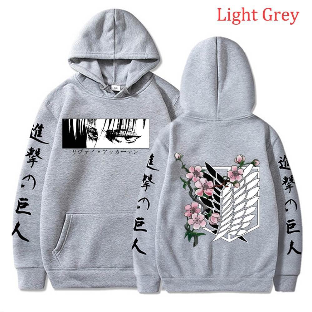 Japanischer Anime Attack on Titan Hoodie AOT Grafik bedrucktes Kapuzenpullover Streetwear Harajuku Style Unisex Streetwear 5XL white