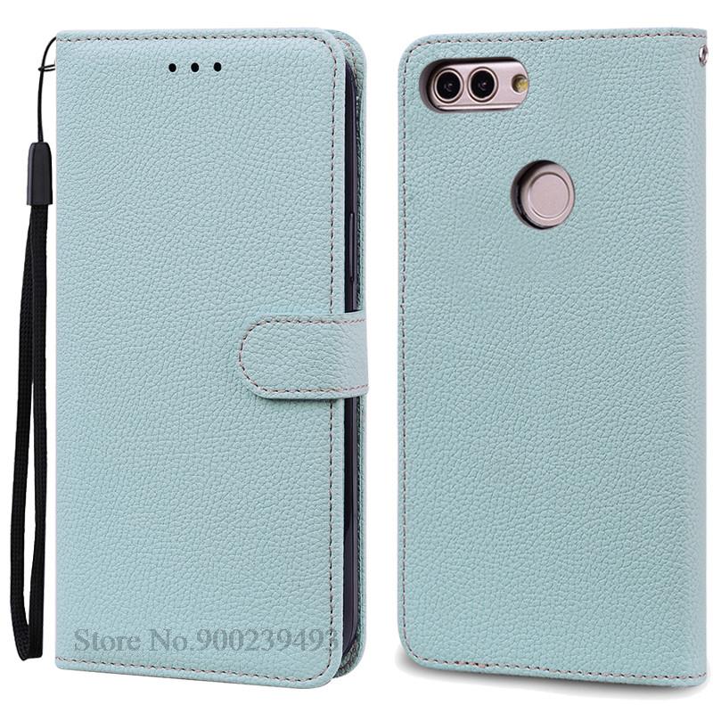 Für Huawei P Smart 2018 Fall FIG-LX1 Leder Brieftasche Flip Fall Für Huawei P Smart Fall FIG-LX1 5,65 zoll Fall coque Fundas Shell P Smart 2018 FIG-LX1 hellblaue
