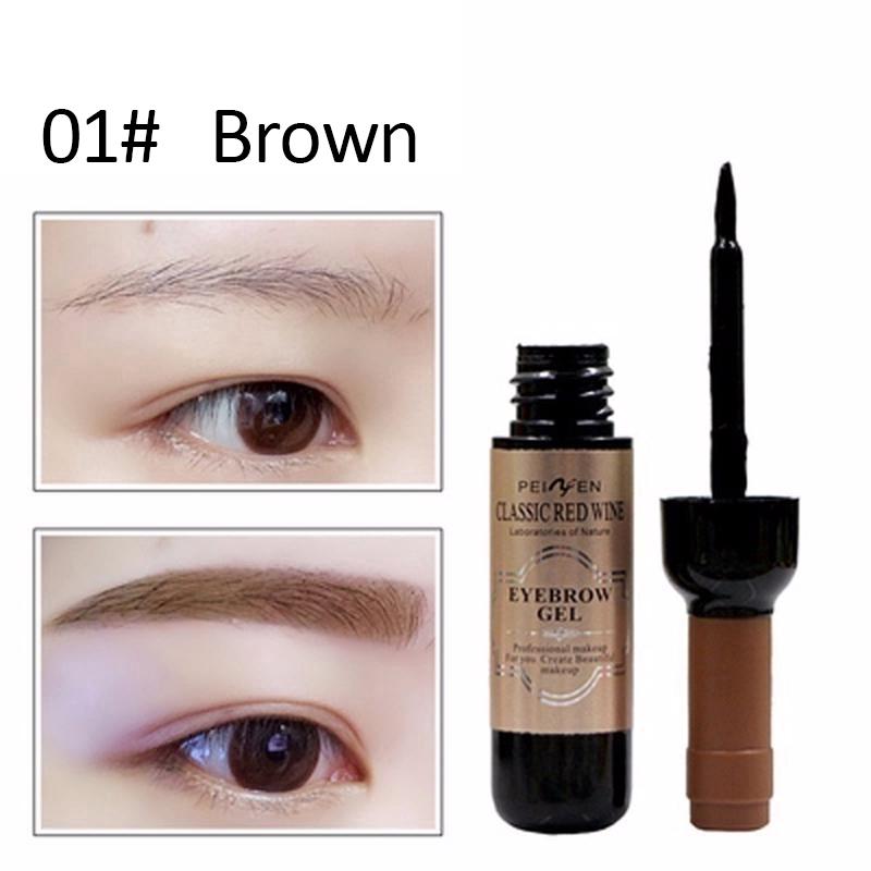 1Pcs Peel Off Augen Make-Up Permanent Augenbraue Tattoo Farbton langlebig Wasserdicht Farbstoff Augenbraue Gel Creme Make-Up kosmetik 01-Brown
