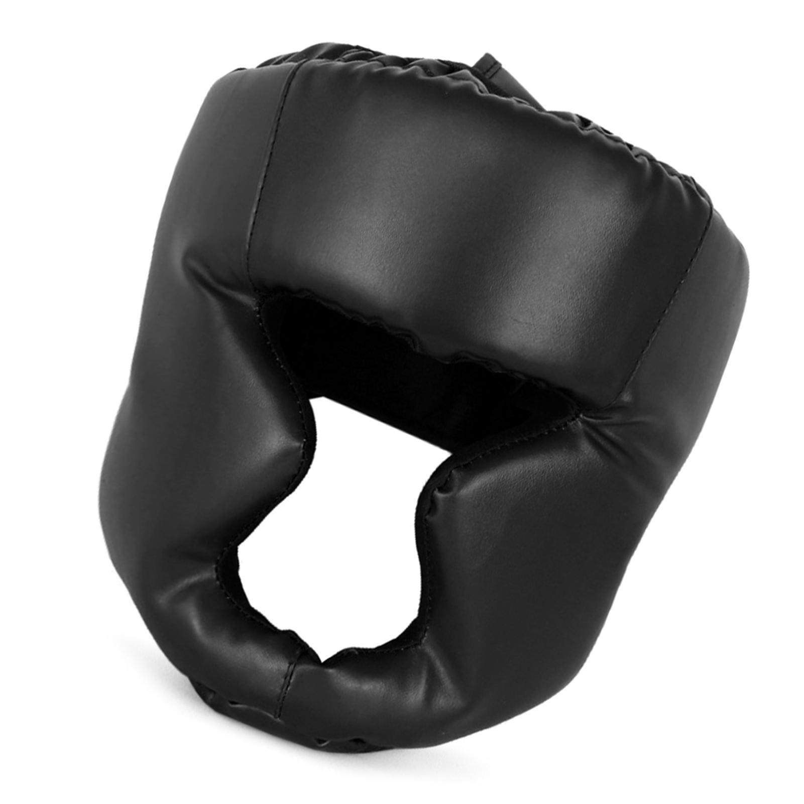 Kickboxen Kopfschutz für Erwachsene Kinder MMA Training Sparring Kampfsport Boxen Helm L for Adults schwarz