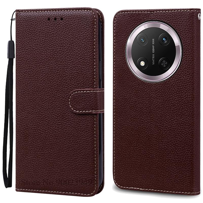Für Honor Magic 7 Lite Hülle Brieftasche Leder Klapphülle Für Honor Magic7 Lite 5G Hülle Handy Coque Für Honor Magic 7 Lite Hülle Etui Honor Magic 7 Lite kaffeebraun