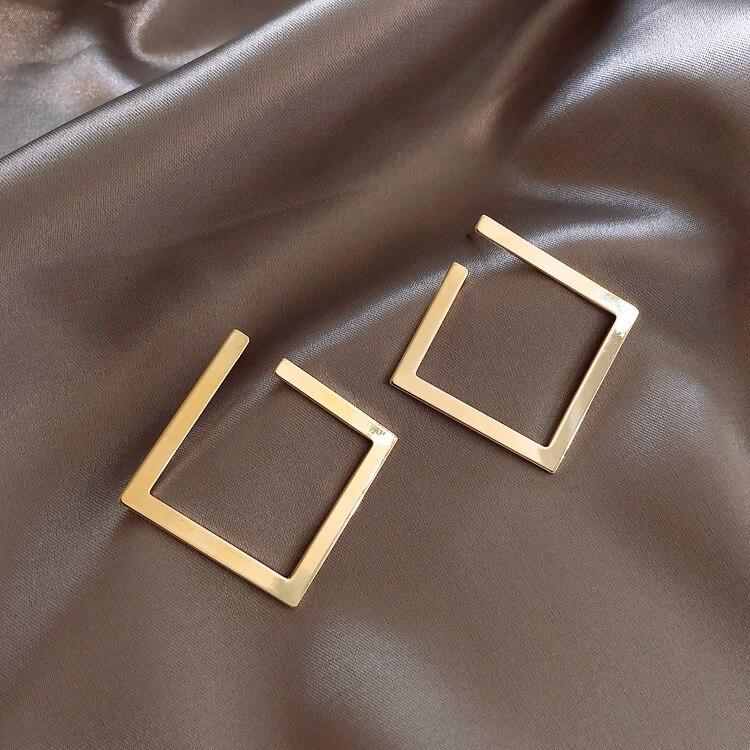 Luxus Einfache Stud Ohrringe Für Frauen 2022 Mädchen Geometrische Diamant Ohr Ringe Weibliche Gold Brincos Mode Schmuck Zubehör Neue gold