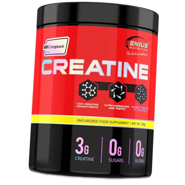 Kreatin Creapure, Kreatin mit Creapure, Genius Nutrition 300g Geschmacksneutral (31562002) 300g Unflavored