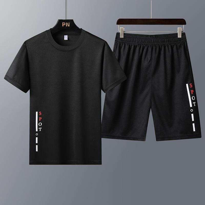 Herren Sportswear Kleidung Sommer männer Anzug Sport Anzug kurzarm T-shirt Shorts Trainingsanzug Männer Schweiß Hosen Ropa De hombre M