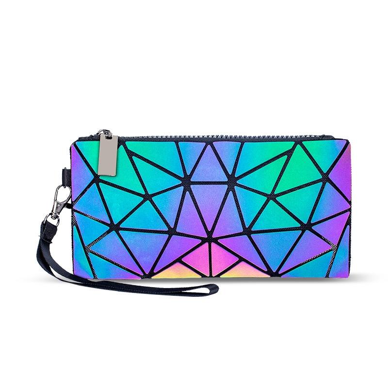 Mode Mini Geld Pack Handgelenk Tasche Dünne Dünne Frauen Leuchtende Geometrische Geldbörse Damen Geldbörsen Geld Tasche schwarz