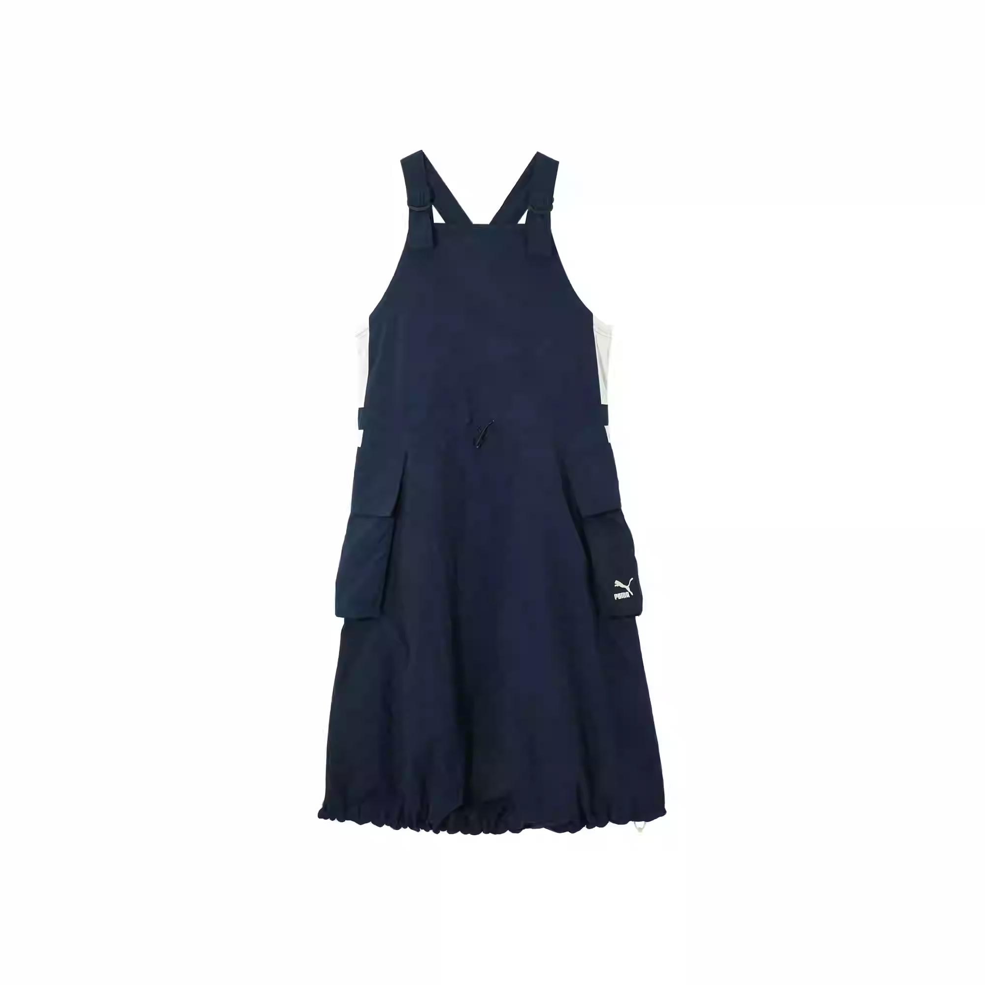 Puma T7 Einteiler Frische Mode Vielseitig Bequem Einfarbig Cami-Kleid Damenkleider Marineblau 628129-14 M